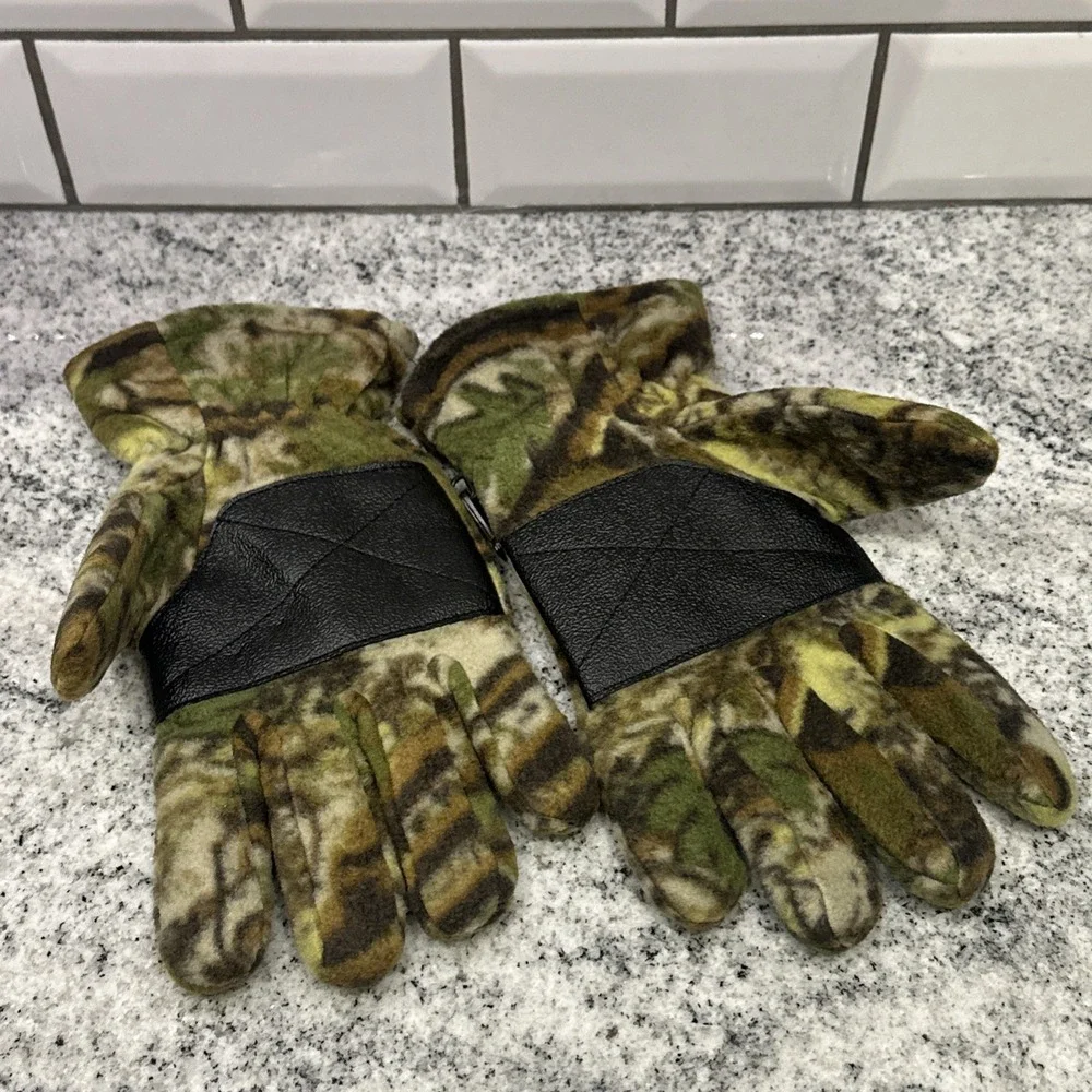 Dark Green‎ Camouflage Thermal Windproof Gloves Camo Size M NEW Hunting Winter